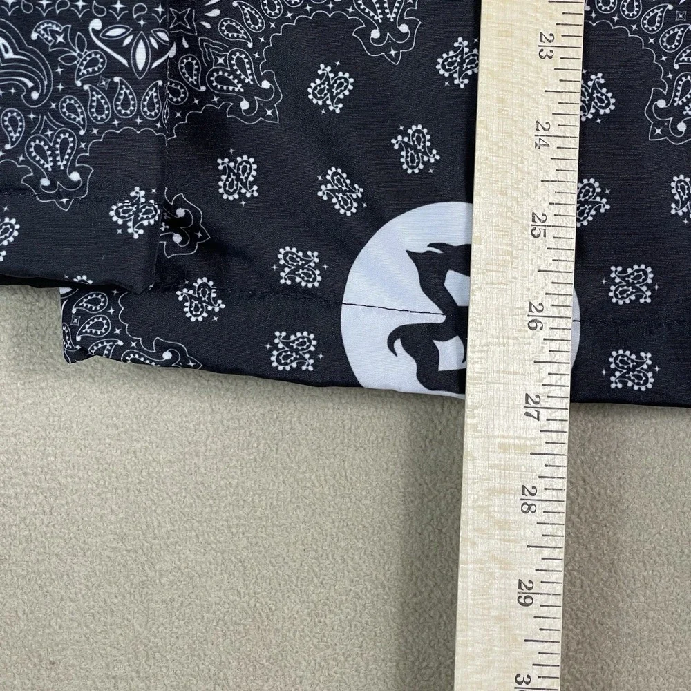 Section Eight Jacket Mens S Bandana Paisley 8 Ball Black Streetwear EUC